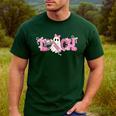 Pink Ghost Teach Halloween Teacher In Spooky Season Men's Casual T-Shirt Forest