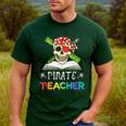 Pirate Teacher Halloween Skull Adult Men's Casual T-Shirt Forest Pirate Teacher Halloween Skull Adult Men's Casual T-Shirt Forest