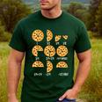 Pizza Slice Fraction Math Teacher Back To School Educational Men's Casual T-Shirt Forest
