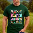 Play Is Learning Educational Teacher Women Men's Casual T-Shirt Forest