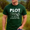 Plot It Builds Character Book Reading Teacher Men's Casual T-Shirt Forest Plot It Builds Character Book Reading Teacher Men's Casual T-Shirt Forest