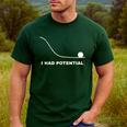 I Had Potential Physics Science Physics Teachers Students Men's Casual T-Shirt Forest