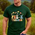 Pre-k Teacher Appreciation Teaching Wildflowers Men's Casual T-Shirt Forest