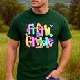 Preppy Fifth Grade Back To School 5th Grade Teacher Girl Boy Men's Casual T-Shirt Forest