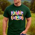 Preppy Kindergarten First Day Of School Teachers Girls Boys Men's Casual T-Shirt Forest