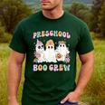 Preschool Boo Crew Groovy Halloween Floral Ghost Teacher Men Women Kids Men's Casual T-Shirt Forest Preschool Boo Crew Groovy Halloween Floral Ghost Teacher Men Women Kids Men's Casual T-Shirt Forest
