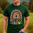 Preschool Crew Cute Leopard Rainbow Back To School Teachers Men's Casual T-Shirt Forest Preschool Crew Cute Leopard Rainbow Back To School Teachers Men's Casual T-Shirt Forest
