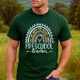 Preschool Teacher Leopard Boho Rainbow Back To School Men's Casual T-Shirt Forest Preschool Teacher Leopard Boho Rainbow Back To School Men's Casual T-Shirt Forest