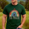 Pretty YOU MATTER Rainbow Positive Message Teachers Kids Men's Casual T-Shirt Forest