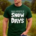 Proud Supporter Of Snow Days Teacher Christmas Men Women Men's Casual T-Shirt Forest