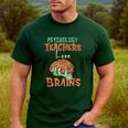Psychology Teachers Love Brains Halloween For Psychologists Men Women Men's Casual T-Shirt Forest Psychology Teachers Love Brains Halloween For Psychologists Men Women Men's Casual T-Shirt Forest