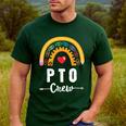 PTO Crew Parent School Volunteer Board Mom Parent Teacher Men's Casual T-Shirt Forest
