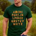 Pumpkin ABC Halloween Alphabet Costume School Teacher Kids Men's Casual T-Shirt Forest