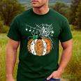 Pumpkin Music Teacher Halloween Fall Music Notes Autumn Men's Casual T-Shirt Forest