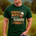 Pumpkin Spice Gives Me Teacher Powers Fall Thanksgiving Men Women Men's Casual T-Shirt Forest