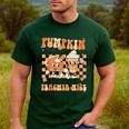 Pumpkin Spice Makes The Teacher Nice Teacher Graduation Men's Casual T-Shirt Forest