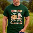 Pumpkin Spice Makes Teacher Nice Retro Fall Spooky Season Men's Casual T-Shirt Forest Pumpkin Spice Makes Teacher Nice Retro Fall Spooky Season Men's Casual T-Shirt Forest