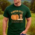 Pumpkin Spice And Teacher Life Halloween Teacher Men's Casual T-Shirt Forest Pumpkin Spice And Teacher Life Halloween Teacher Men's Casual T-Shirt Forest