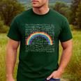 Rainbow Math Equation Teacher Nerd Retro LGBT Gay Pride Flag Men's Casual T-Shirt Forest
