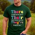 There Their They'Re English Teacher Grammar Memes Men's Casual T-Shirt Forest There Their They'Re English Teacher Grammar Memes Men's Casual T-Shirt Forest
