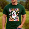 Read More Books Groovy Halloween Teacher Women Men's Casual T-Shirt Forest