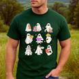 Read More Books Spooky Teacher Halloween Ghost Reading Book Men's Casual T-Shirt Forest