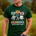 Reading Beats Everything Teacher Rock Paper Scissors Men's Casual T-Shirt Forest Reading Beats Everything Teacher Rock Paper Scissors Men's Casual T-Shirt Forest