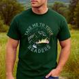 Take Reading English Teacher Library Alien Space T-S Tie Dye Men's Casual T-Shirt Forest