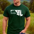 Red For Ed Maryland Teacher Public Education Men's Casual T-Shirt Forest Red For Ed Maryland Teacher Public Education Men's Casual T-Shirt Forest