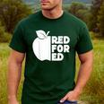 Red For Ed Teacher Support Public Education For Men Women Kids Men's Casual T-Shirt Forest