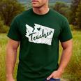 Red For Ed Washington Teacher T Shirts RedForEd Tee Shirt Men's Casual T-Shirt Forest