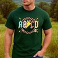 Retro ABCD Transitional Kindergarten Teacher Tour TK Teacher Men's Casual T-Shirt Forest Retro ABCD Transitional Kindergarten Teacher Tour TK Teacher Men's Casual T-Shirt Forest