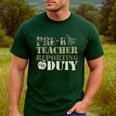Retro Back To School Women Old Camo Pre-K Teacher Men's Casual T-Shirt Forest Retro Back To School Women Old Camo Pre-K Teacher Men's Casual T-Shirt Forest