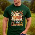 Retro Fall In Love With Learning Pumpkin Leaf Teacher Autumn Men's Casual T-Shirt Forest Retro Fall In Love With Learning Pumpkin Leaf Teacher Autumn Men's Casual T-Shirt Forest