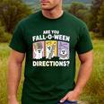 Retro Are You Fall O Ween Directions Teacher Halloween Ghost Men's Casual T-Shirt Forest