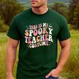 Retro Halloween This Is My Spooky School Teacher Costume Men's Casual T-Shirt Forest Retro Halloween This Is My Spooky School Teacher Costume Men's Casual T-Shirt Forest