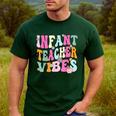 Retro Infant Teacher Vibes Women Daycare Teacher Men's Casual T-Shirt Forest Retro Infant Teacher Vibes Women Daycare Teacher Men's Casual T-Shirt Forest