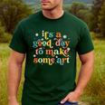 Retro It's a Good Day To Make Some Art Teacher Student Men's Casual T-Shirt Forest Retro It's a Good Day To Make Some Art Teacher Student Men's Casual T-Shirt Forest