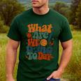 Retro PE Teacher What Are We Doing Today School Coach Women Men's Casual T-Shirt Forest