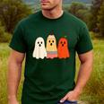 Retro Pencil Ghost Boo Spooky Teacher Halloween Costume Men's Casual T-Shirt Forest Retro Pencil Ghost Boo Spooky Teacher Halloween Costume Men's Casual T-Shirt Forest