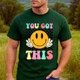 You Got This Retro Smile Motivational Testing Day Teacher Men's Casual T-Shirt Forest