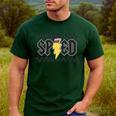Retro SPED Teacher Pencil Lightning Bolt Back To School Men's Casual T-Shirt Forest