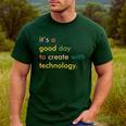 Retro Technology Teacher Shirt Tech Teacher Men's Casual T-Shirt Forest