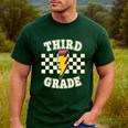 Retro Third Grade Teacher Lightning Bolt Pencil Teacher Kids Men's Casual T-Shirt Forest Retro Third Grade Teacher Lightning Bolt Pencil Teacher Kids Men's Casual T-Shirt Forest