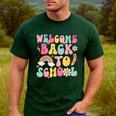 Retro Welcome Back To School Teacher Appreciation Boys Girls Men's Casual T-Shirt Forest