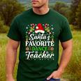 Santa's Favorite Dance Teacher Shirt Christmas Pajama Men's Casual T-Shirt Forest