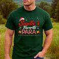 Santa's Favorite Para Christmas Paraprofessional Teacher Men's Casual T-Shirt Forest
