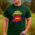 School Counselor Teacher Superhero Superpower Comic Book Men's Casual T-Shirt Forest School Counselor Teacher Superhero Superpower Comic Book Men's Casual T-Shirt Forest