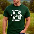 School Spirit Mascot Bobcats Back To School Teacher Student Men's Casual T-Shirt Forest