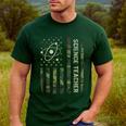 Science Teacher Camo American Flag Back To School Men's Casual T-Shirt Forest